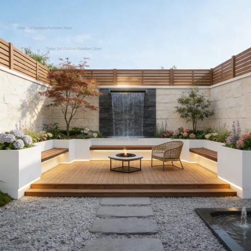 Outdoor Furniture Iron - İskandinav Avlu Demir Sanatı Saksı Koltuğu