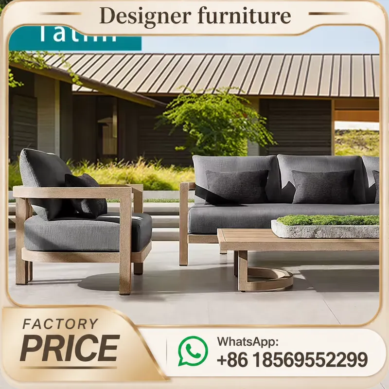 Outdoor Furniture Hotel - Tik Ağacı Kanepe Takımı Su Geçirmez