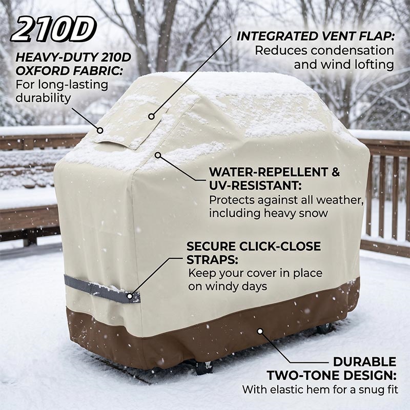Outdoor Furniture Fabric Waterproof - 210D BBQ Bej Barbekü Izgarası Açık