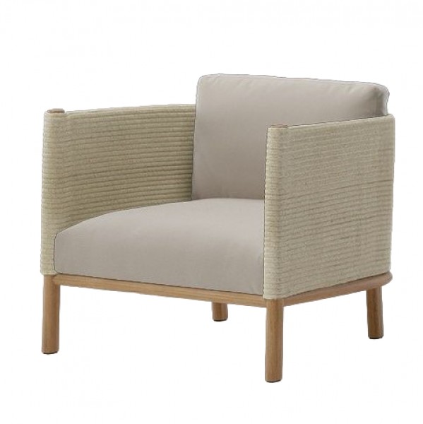 Outdoor Furniture Hotel - Tik Ağacı Çerçeveli Halat Örgülü Hızlı