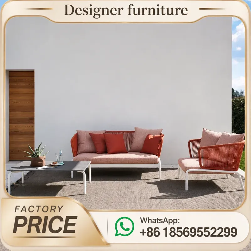 Outdoor Furniture Hotel - Dış Mekan Alüminyum Alaşımlı Halat Örgülü