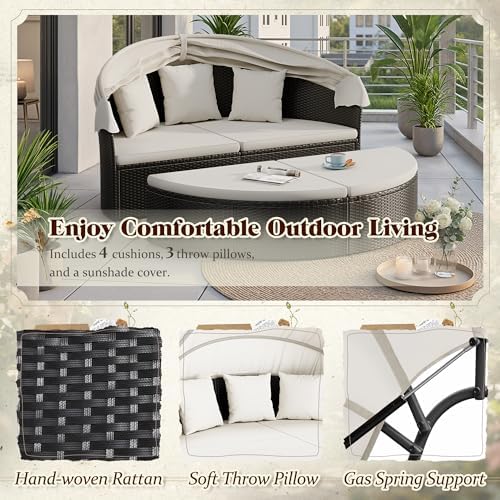 Açık Hava Yuvarlak Şezlong, Ge - Outdoor Daybed Furniture incelemesi ve fiyatı