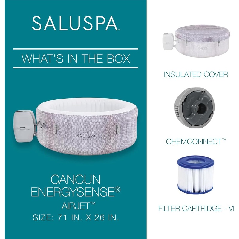 Bestway SaluSpa Cancun 2-4 Kiş - Inflatable Hot Tub incelemesi ve fiyatı