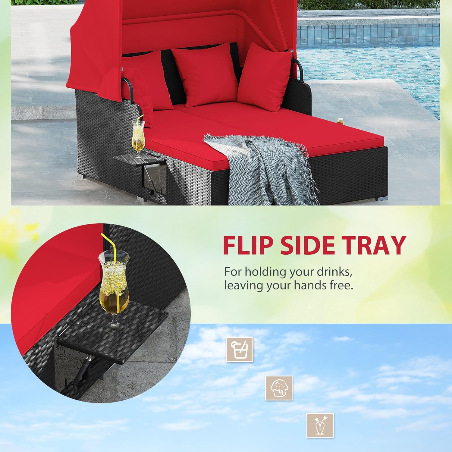 2 Kişilik Rattan Açık Hava Şez - Outdoor Daybed Furniture incelemesi ve fiyatı
