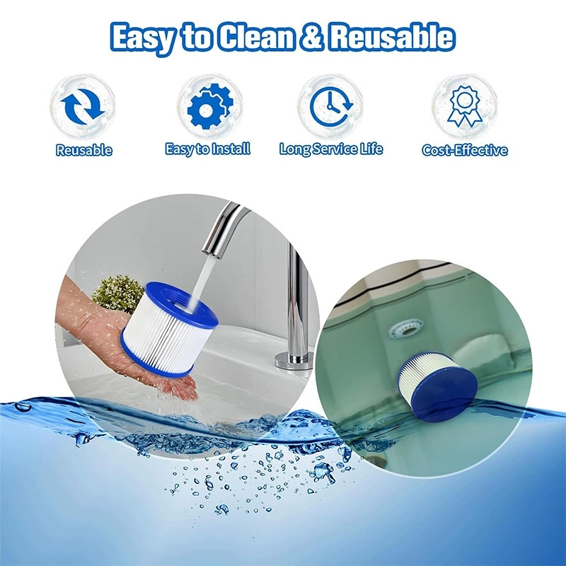 1/2/4/6 adet tip VI Spa filtre - Inflatable Hot Tub incelemesi ve fiyatı