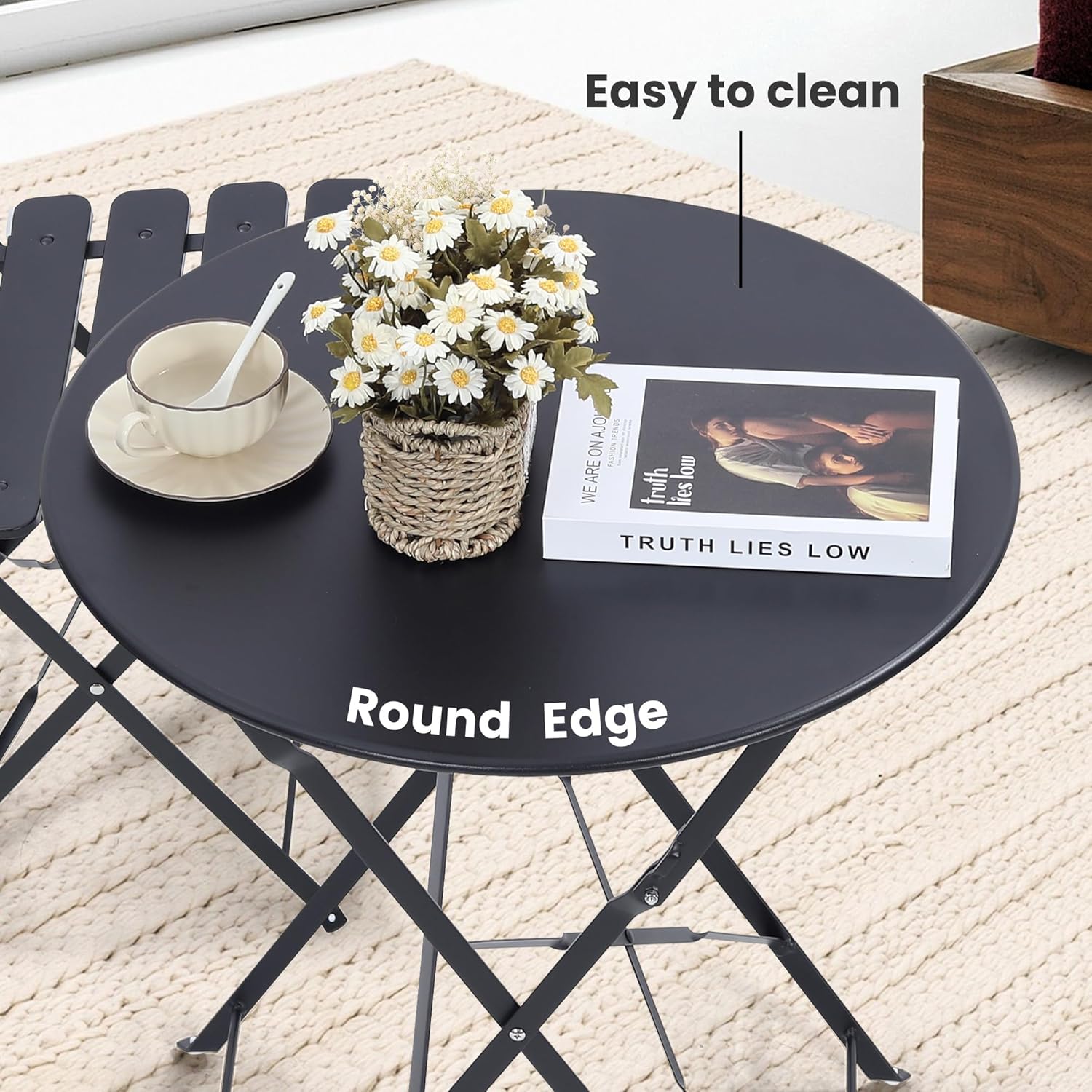 Yer tasarrufu sağlayan siyah 3 - Outdoor Furniture Sofa incelemesi ve fiyatı